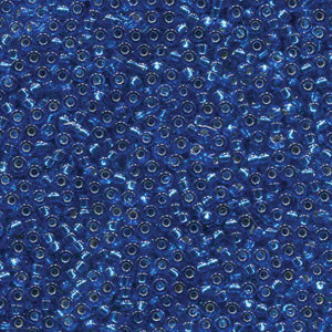 MIYUKI #11 Seed Bead - 11-1444 Silver Lined Dark Aqua - 10 gms