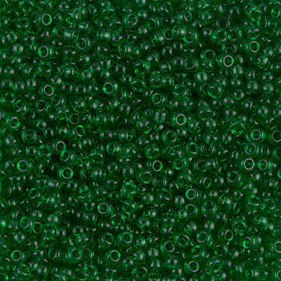 MIYUKI #11 Seed Bead - 11-146 Transparent Green - 10 gms