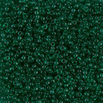 MIYUKI #11 Seed Bead - 11-147 Transparent Dark Green - 10 gms