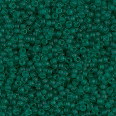 MIYUKI #11 Seed Bead - 11-147F Matte Transparent Dark Green - 10 gms