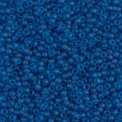 MIYUKI #11 Seed Bead - 11-149F Matte Transparent Capri Blue - 10 gms