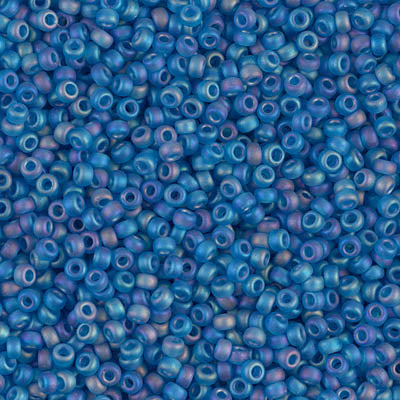 MIYUKI #11 Seed Bead - 11-149FR Matte Transparent Capri Blue AB - 10 gms
