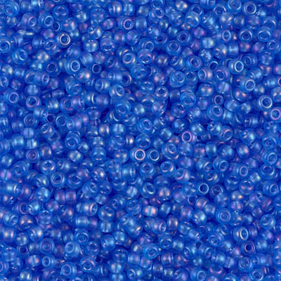 MIYUKI #11 Seed Bead - 11-150SFR Semi Matte Transparent Sapphire AB - 10 gms