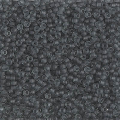 MIYUKI #11 Seed Bead - 11-152F Matte Transparent Grey - 10 gms