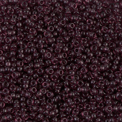 MIYUKI #11 Seed Bead - 11-153 Transparent Dark Smoky Amethyst - 10 gms