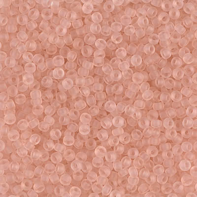 MIYUKI #11 Seed Bead - 11-155F Matte Transparent Light Tea Rose - 10 gms
