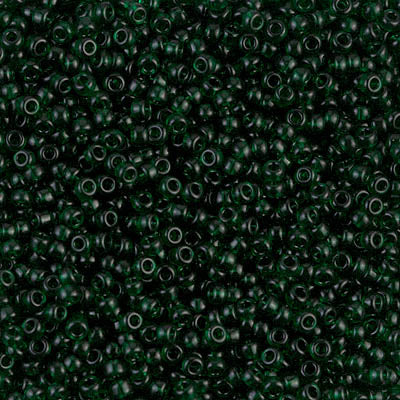 MIYUKI #11 Seed Bead - 11-156 Transparent Emerald - 10 gms
