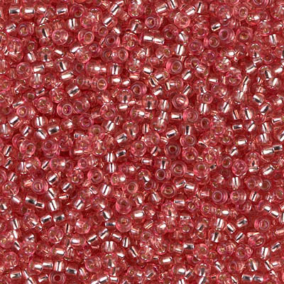 MIYUKI #11 Seed Bead - 11-1660 Silver Lined Light Salmon - 10 gms