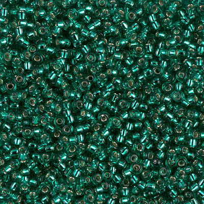 MIYUKI #11 Seed Bead - 11-17  Silver Lined Emerald - 10 gms