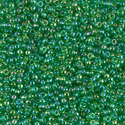 MIYUKI #11 Seed Bead - 11-179L Transparent Light Green AB - 10 gms