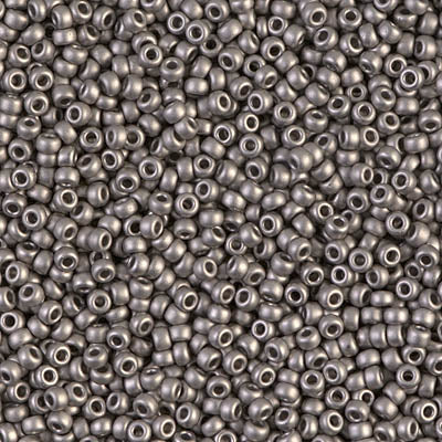 MIYUKI #11 Seed Bead - 11-190F Matte Nickle Plated - 10 gms