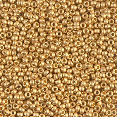 MIYUKI #11 Seed Bead - 11-191F Matte 24Kt Gold Plated - 10 gms