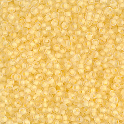 MIYUKI #11 Seed Bead - 11-1921 Semi Matte Yellow Lined Crystal - 10 gms