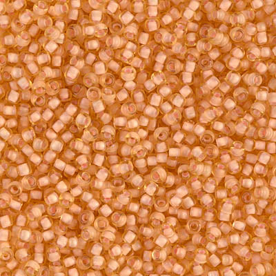 MIYUKI #11 Seed Bead - 11-1922 Semi Matte Peach Lined Crystal - 10 gms