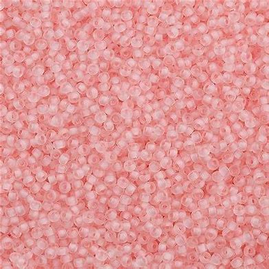MIYUKI #11 Seed Bead - 11-1923 Semi Matte Pale Pink Lined Crystal - 10 gms