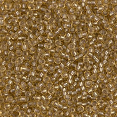 MIYUKI #11 Seed Bead - 11-1925 Semi Matte Silver Lined Topaz - 10 gms