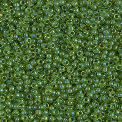 MIYUKI #11 Seed Bead - 11-1926 Semi Matte Jade Lined Yellow - 10 gms
