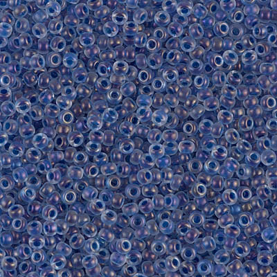 MIYUKI #11 Seed Bead - 11-1928 Blue Lined Crystal Luster - 10 gms