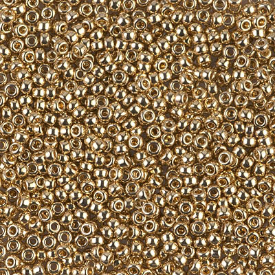 MIYUKI #11 Seed Bead - 11-193 24Kt Light Gold Plated - 10 gms