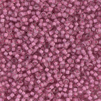 MIYUKI #11 Seed Bead - 11-1931 Semi Matte Rose Lined Crystal - 10 gms