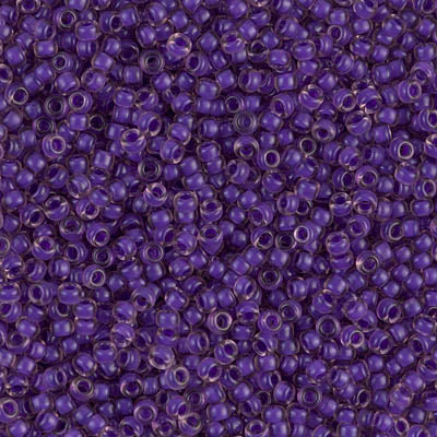 MIYUKI #11 Seed Bead - 11-1932 Semi Matte Violet Lined Light Amethyst - 10 gms