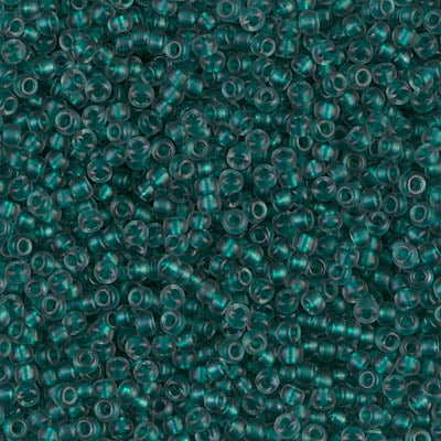 MIYUKI #11 Seed Bead - 11-1933 Semi Matte Emerald Lined Light Grey - 10 gms