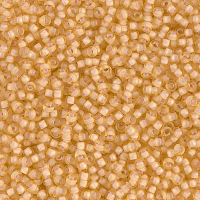 MIYUKI #11 Seed Bead - 11-1935 Semi Matte Salmon Lined Light Amber - 10 gms