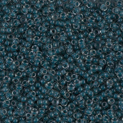 MIYUKI #11 Seed Bead - 11-1938 Semi Matte Slate Blue Lined Grey - 10 gms