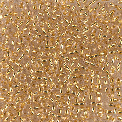 MIYUKI #11 Seed Bead - 11-195 24 Kt Gold Lined Crystal - 10 gms