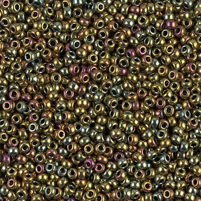 MIYUKI #11 Seed Bead - 11-1981 Nickle Plated AB - 10 gms