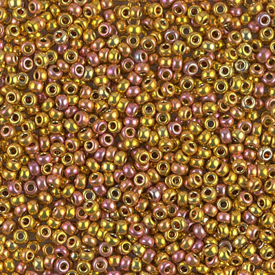 MIYUKI #11 Seed Bead - 11-199 24Kt Gold Iris - 10 gms