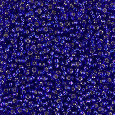 MIYUKI #11 Seed Bead - 11-20  Silver Lined Cobalt - 10 gms
