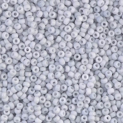 MIYUKI #11 Seed Bead - 11-2026 Fancy Frosted Palest Grey - 10 gms