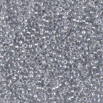 MIYUKI #11 Seed Bead - 11-242 Sparkling Pewter Lined Crystal - 10 gms