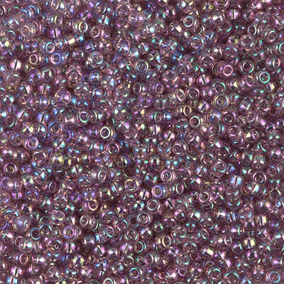 MIYUKI #11 Seed Bead - 11-256 Transparent Smoky Amethyst AB - 10 gms