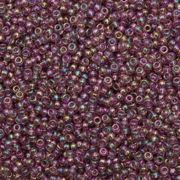 MIYUKI #11 Seed Bead - 11-256D Transparent Dark Amethyst AB - 10 gms