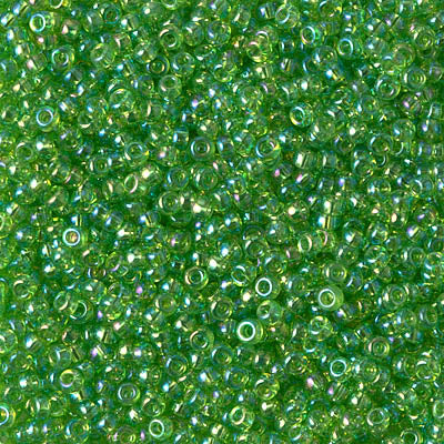MIYUKI #11 Seed Bead - 11-259 Transparent Light Green AB - 10 gms