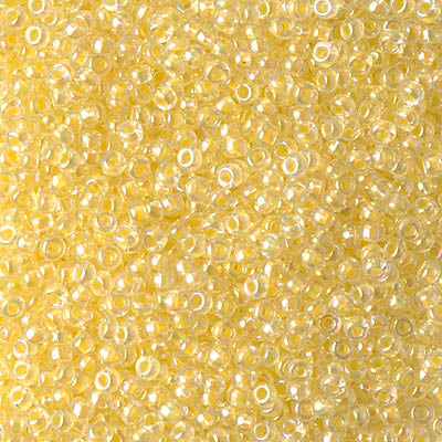 MIYUKI #11 Seed Bead - 11-273 Transparent Light Yellow Lined AB - 10 gms
