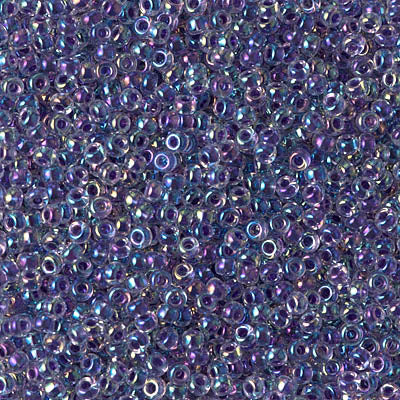 MIYUKI #11 Seed Bead - 11-274 Transparent Amethyst Lined AB - 10 gms