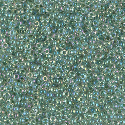 MIYUKI #11 Seed Bead - 11-277 Transparent Lime Lined AB - 10 gms