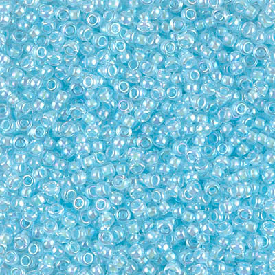MIYUKI #11 Seed Bead - 11-278 Transparent Lined Sky Blue AB - 10 gms
