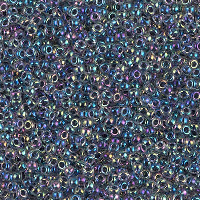 MIYUKI #11 Seed Bead - 11-283 Transparent Variegated Blue Lined AB - 10 gms