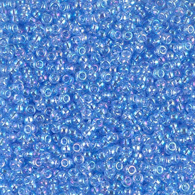 MIYUKI #11 Seed Bead - 11-299 Transparent Light Sapphire Lined AB - 10 gms