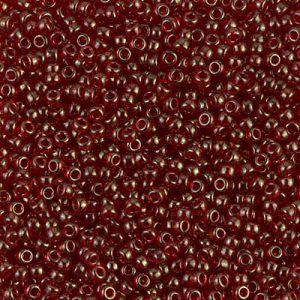 MIYUKI #11 Seed Bead - 11-309 - Transparent Red Gold Luster - 10 gms
