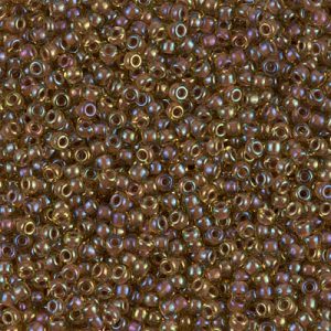 MIYUKI #11 Seed Bead - 11-379 - Mauve Lined Light Topaz - 10 gms