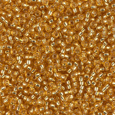 MIYUKI #11 Seed Bead - 11-4 Silver Lined Dark Gold - 10 gms