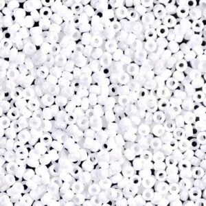 MIYUKI #11 Seed Bead - 11-402 Opaque White - 10 gms
