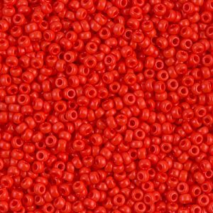 MIYUKI #11 Seed Bead - 11-407 Opaque Vermillion - 10 gms