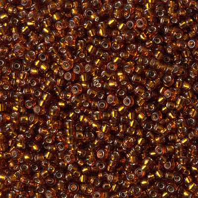 MIYUKI #11 Seed Bead - 11-5  Silver Lined Topaz - 10 gms