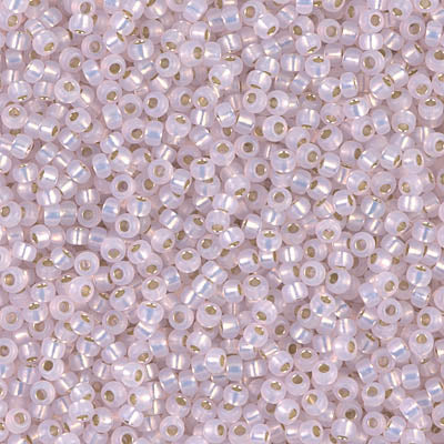 MIYUKI #11 Seed Bead - 11-643 Dyed Pink Lined Silver Lined Alabaster - 10 gms
